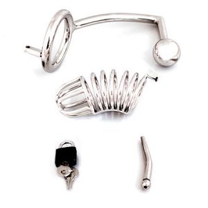 Chastity Cage with Screw: Keuschheitskäfig mit 50mm Ring