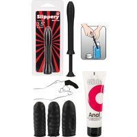 3-teiliges Set „Lückenfüller“ mit Anal-Gleitgel, Applikator und Finger-Sleeves