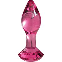 Analplug „Icicles“, Glas, 9 cm, edler Schmuckstein als Stopper
