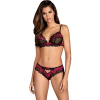 BH plus Slip "Tulia" mit zweifarbiger Spitze