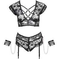BH plus Straps-Slip ouvert inklusive Handfesseln