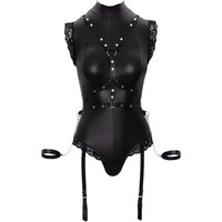 Body mit Strapsen, Harness und Handfesseln, alles abnehmbar