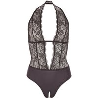 Body ouvert, mit Neckholder-Oberteil aus Spitze