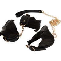 Bondage-Set, Handfesseln plus Halsfessel mit Leine