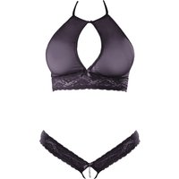 Bralette plus String ouvert