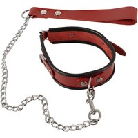 Halsfessel plus Leine, Lackleder