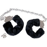 Handschellen „the bigger handcuffs“ mit Plüsch und langer Kette