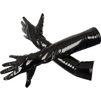 Handschuhe aus Lack mit Stretch-Einsätzen