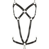Harness aus Leder mit Metallketten im Schritt