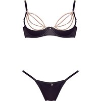 Hebe plus String mit goldfarbenen Strassketten