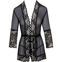 Kimono mit Effektspitze und Bindegürtel