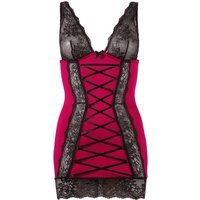 Kleid mit Zierschnürung und Spitze