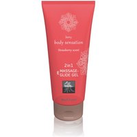 Massage- und Gleitgel „2in1 Strawberry Scent“, 200 ml