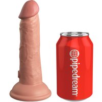 Naturvibrator „6“ Vibrating + Dual Density Silicone Cock“ mit extra starkem Saugfuß