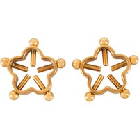 Nippelklemmen „Nipple Jewellery Golden Flower“, 10 g pro Stück, jeweils 5 Justierschrauben