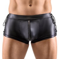 Pants mit Seiten-Schnürungen und unterlegtem Reißverschluss vorne