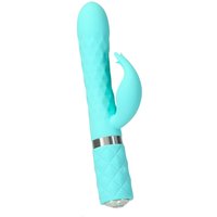 Rabbitvibrator „Lively“ mit stufenloser Vibration und Rotation, Swarovski-Kristall-Button