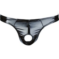 Slip aus bi-elastischem Lack, Showmaster-Öffnung für Penis und Hoden
