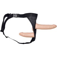 Umschnall-Doppeldildo „double StrapOn“, 19 cm, 13 cm, mit verstellbarem String