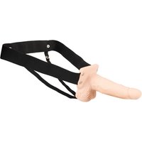 Umschnalldildo „Vibrating Strap-On Sleeve“, hohl, mit Vibration, wasserdicht