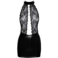 Kleid aus zarter Spitze (Top) und edlem Powerwetlook (Rock)