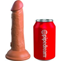 Naturvibrator „6“ Vibrating + Dual Density Silicone Cock“ mit extra starkem Saugfuß