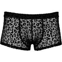 Pants aus feinem Powernet mit Leo-Samtflockprint