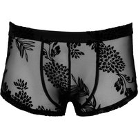 Pants aus feinem Powernet mit Paradies-Samtflockprint
