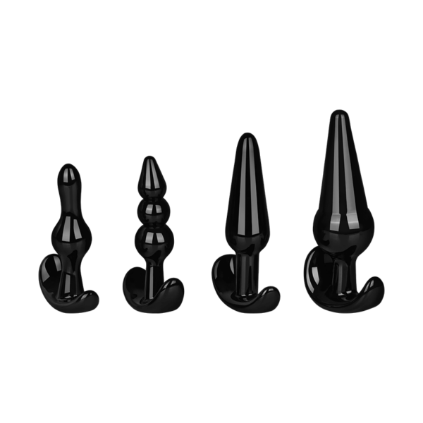 Vielseitiges Analplug-Set, 4 Teile, 9,5 - 12,5 cm