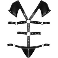 Body in Harness-Optik mit 4 abnehmbaren Fesseln