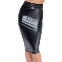 Rock im edlem Powerwetlook (vorne) mit Spitze (hinten)