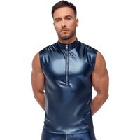 Shirt im Blue Metallic-Mattlook