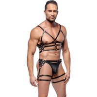 Brust-Harness plus Hüft-Harness aus Leder