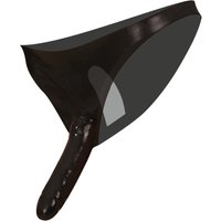 Slip aus Latex, mit Außen- und Innendildo