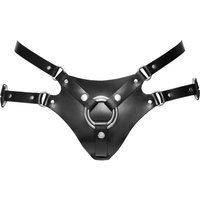 Strap-on aus Leder, Hüftgurt vielfach größenverstellbar