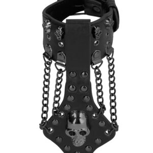 Ouch! Skulls and Bones Skull Bracelet with Chains: Armband