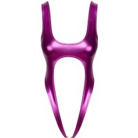 Ouvert-Body in schillerndem Metallic-Pink